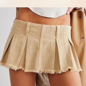 Free People Pleated Mini Skirt